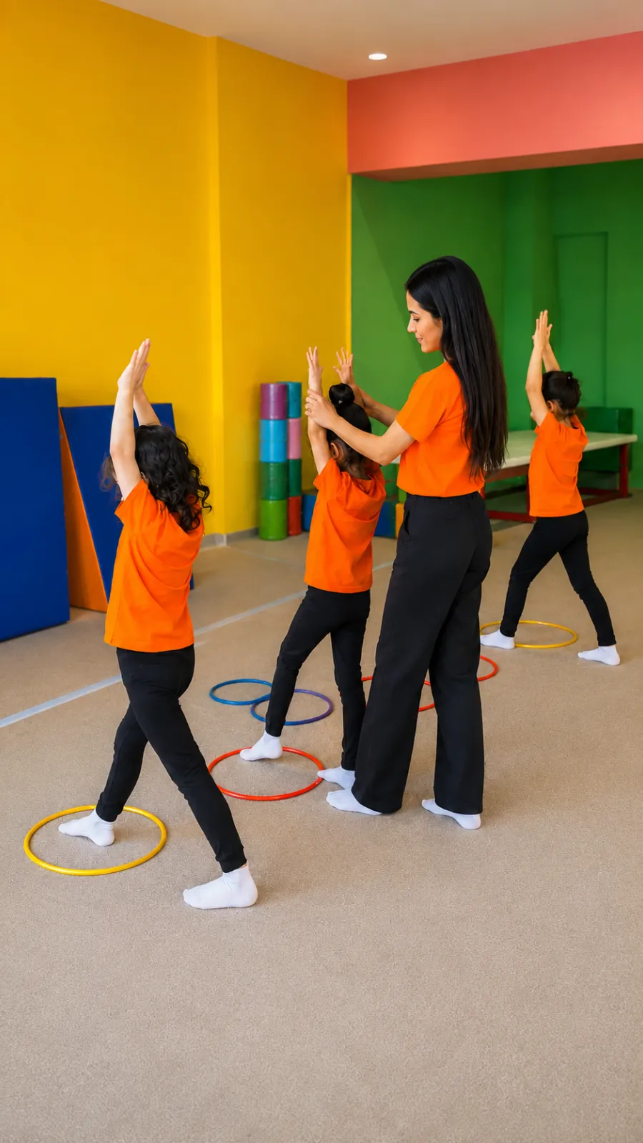 Yetişkin kadın pilates seansı